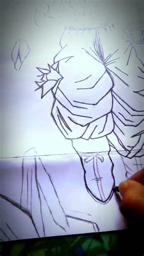 drawing Goku master ultra instinct full-body with The Great ape Oozaru 😱 (Dragonball) Tutorial