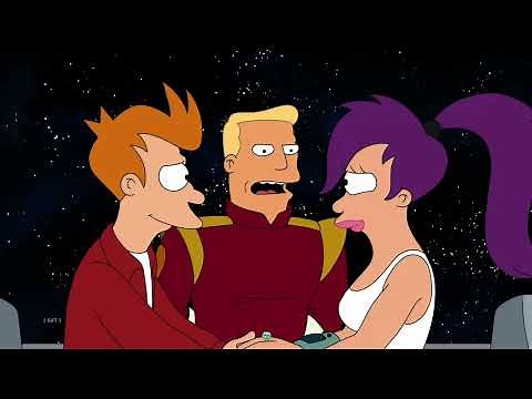 Futurama: Fry and Leela getting married.