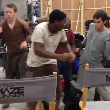 The Maze Runner cast dancing [Dylan O'Brien]