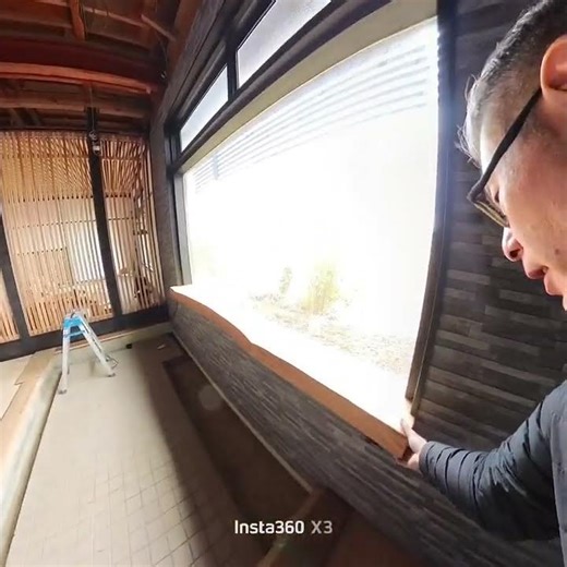 Completed installing stacked stone panels 260310