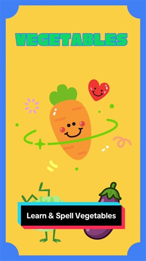 Let’s spell and learn vegetables! Watch as each vegetable name is spelled out while kids learn that vegetables are good for you. #vegetablesvocabulary #kids #babiesoftiktok #toddlersoftiktok #fyp