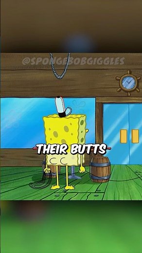 SpongeBob Loves Ripping Off String! 👀🤣 #spongebob #spongebobsquarepants #shorts