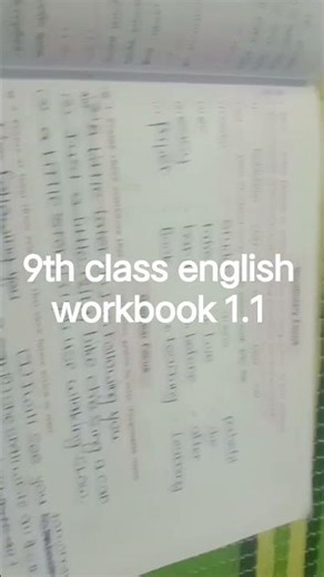 9th class english workbook 1.1