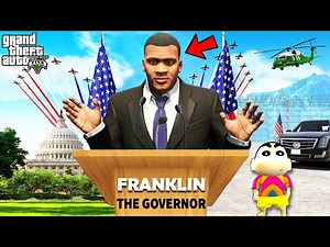 FRANKLIN Become THE GOVERNOR in GTA 5 | SHINCHAN and CHOP