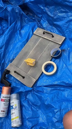 2.2K views · 17 reactions | When you need more organization but don’t want to spend a dime, you get creative. @nicoleanddimedcreations on IG transformed a forgotten tray into a stylish kitchen board with a warm, gold finish to prove that the best solutions are sometimes hiding right in your own stash. Products Used: Stops Rust Metallic Spray Paint in Copper & 2X Ultra Cover Clear Coat | Rust-Oleum | Facebook