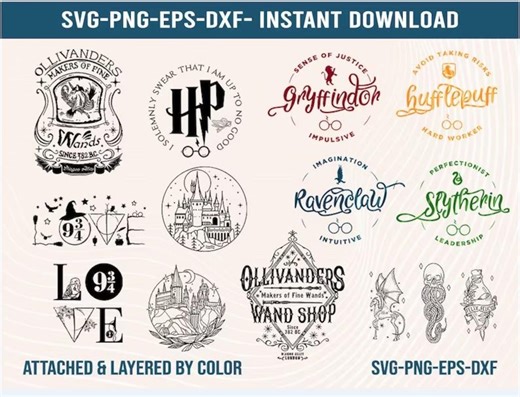 Magic Wand SVG Bundle, Wizard School Designs (digital Download) - Etsy Australia