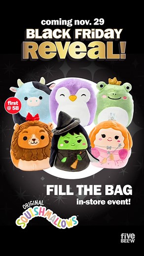 BLACK FRIDAY REVEAL COMING SOON! shop early BF for amazing tech deals, doorbusters, & FILL THE BAG IN-STORE SQUISH EVENT! 🎁 | Five Below