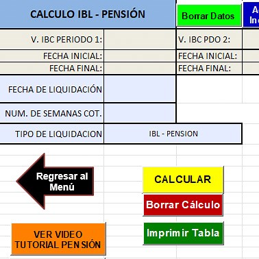 Calculo IBL – Pensión Colpensiones