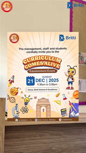 @brittibhilwara on Instagram: "Bitti School of Excellence Invites you all to witness “Curriculum Comes Alive” “Get Ready for the Ultimate Edutainment Experience!” Dear Parents, We are thrilled to announce that our school is hosting “Curriculum Comes Alive”, an exciting edutainment event that will showcase the creative talents of our students and highlight the importance of experiential learning. Join us for a day of fun, learning and inspiration as our students bring the curriculum to life throu