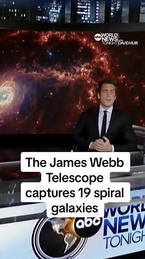 Beyond the Milky Way, more than 20 million light years from Earth, 19 spiral galaxies were captured by NASA’s James Webb Space Telescope, revealing the clearest view ever observed beyond our own galaxy. David Muir reports on the extraordinary images. #DavidMuir #abcworldnewstonight #jameswebbtelescope #galaxy #abcnews #stars