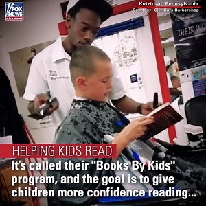 A barbershop in Pennsylvania is giving haircuts and a place for kids to read. The “Books By Kids’ program encourages children to read aloud while getting a haircut. https://fxn.ws/2RFTjqo | Fox News