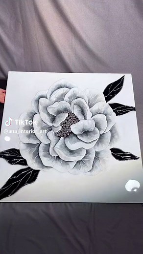 Monochrome Peonies Resin Art: Step-by-Step Tutorial