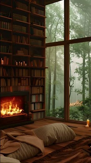 Cabin Library Ambience - Relaxing Cozy Sounds for Studying & Reading