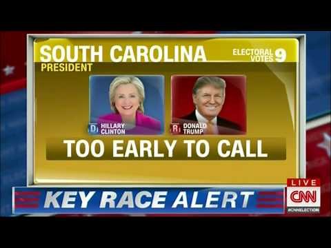 CNN Election Night in America 2016 - FIRST CNN PROJECTIONS