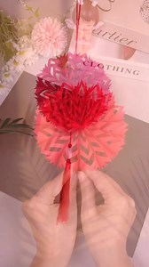 🌸🎐✨ Step by Step: 3D Paper Ball Hanging Flower ✨📄 #fblifestyle #3DPaperBall #HangingFlower #PaperCraft #DIYDecor | paper craft