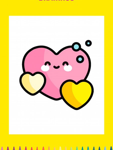 How to Draw Cute Hearts for Kids Easily