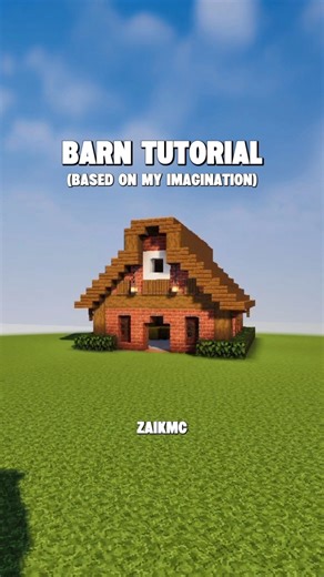 Barn Tutorial(Based on my Imagination)#minecraft#shortsfeed#minecraftbuilding#minecraftshorts