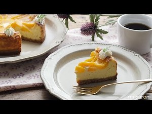 桃の缶詰 で！黄桃 の ベイクドチーズケーキ の レシピ 作り方