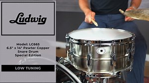 👂Hear the 6.5X14 Pewter Copperphonic Snare Drum played at three different tunings (low, medium and high) by Carter Mclean 🥁 Learn more at: https://www.ludwig-drums.com/en-us/ludwig/products/snare-drums/copper-phonic #LudwigDrums #LudwigSnare #Copperphonic | Ludwig Drums