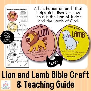 Lion and Lamb Bible Craft for Kids | Lion of Judah Lamb of God Sunday School