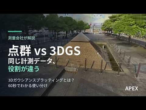 点群と3DGSの違いを60秒で｜同じ計測データ、役割が違う【3Dガウシアンスプラッティング】