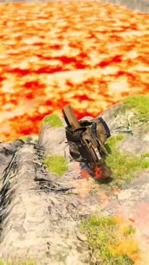 Cars vs Giant Lava Pit – BeamNG.drive 01 #beamng #shorts #beamngdrive #car #usa #viral #india