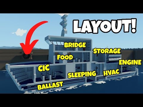 Warship BLUEPRINT LAYOUT In Stormworks!