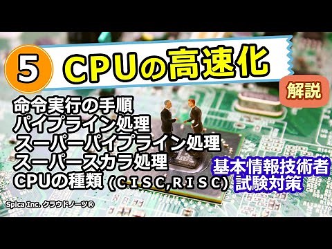 基本情報技術者試験対策 5 CPUの高速化 (パイプライン処理,スーパーパイプライン処理,スーパースカラ処理)