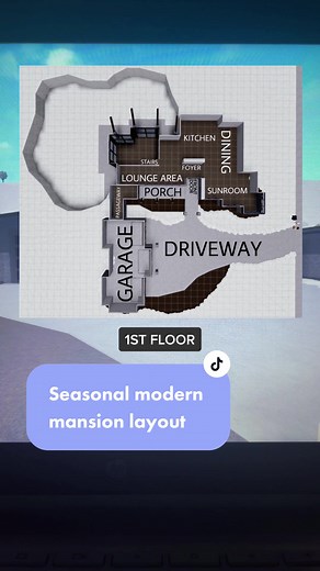bloxburg seasonal modern mansion layout #macyrblx #bloxburg #bloxburgbuild #layout #modern #mansion #roblox #fyp #fypシ