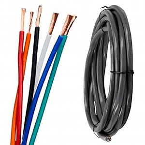 18 Gauge 6 Conductor Wire 10 ft - 18 Gauge Stranded Tinned Copper in PVC Shielding with Pull Cord for Thermostat Speakers Home Automation LED Lighting Sprinkler Security Alarm HVAC, 18-6C 10FT