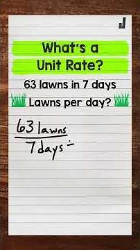 What's a Unit Rate? | Math with Mr. J
