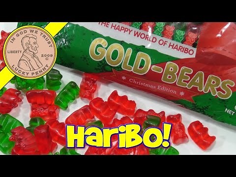 Haribo Christmas Edition Gummi Bears Candy - Christmas In July! Candy Review