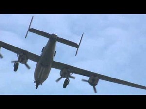 Collings Foundation Consolidated B-24 Liberator landing at NASA