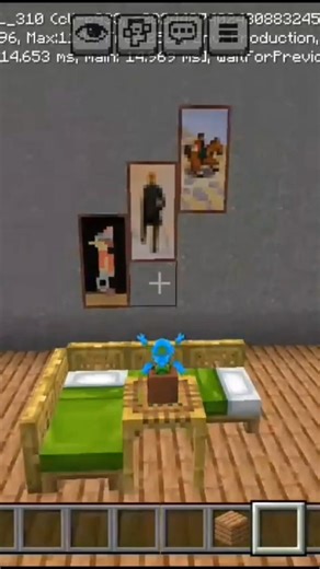 ДЕКОРАЦИЯ ДЛЯ КОМНАТЫ В МАЙНКРАФТЕ #shorts