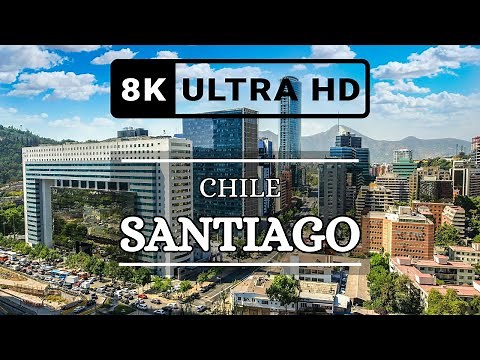 Santiago, Chile 8k drone footage