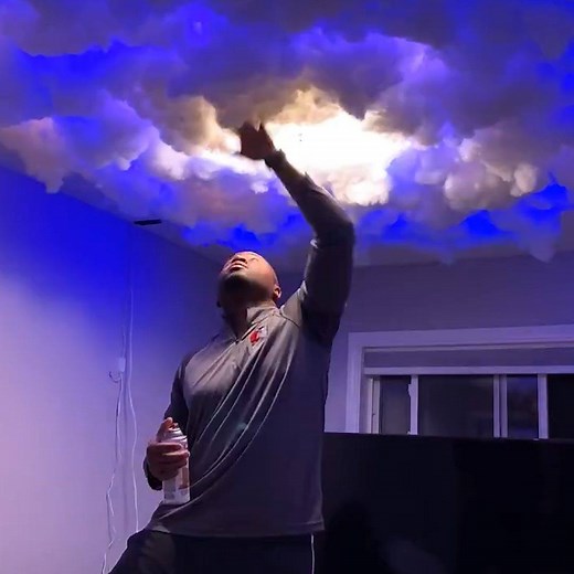 This guy made an incredible DIY cloud ceiling from scratch! 👏 | LADbible