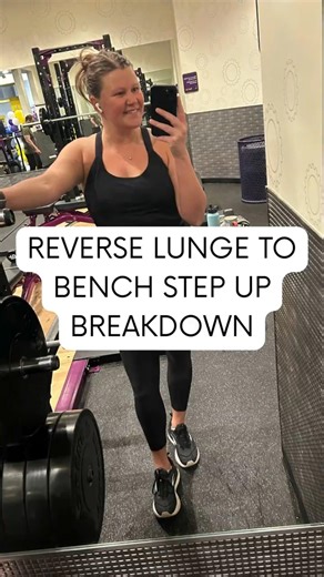 Reverse Lunge to Bench Step Up #healthylifestyle #gymworkout #fitnessgoals