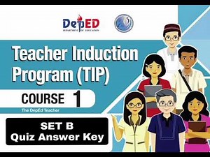 TIP Coursebook 1 SET B Quiz Answer Key | Teacher Induction Program #teachernem