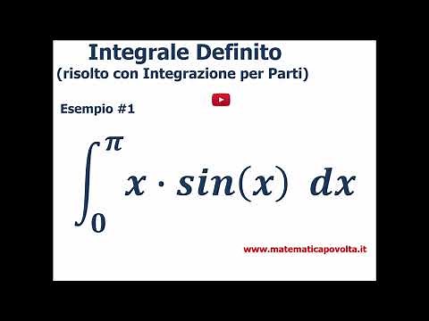 Definite integral solved with integration by parts (example 1)