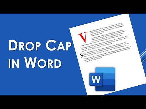 How to Add Drop Cap in Word | MS Word Tutorial