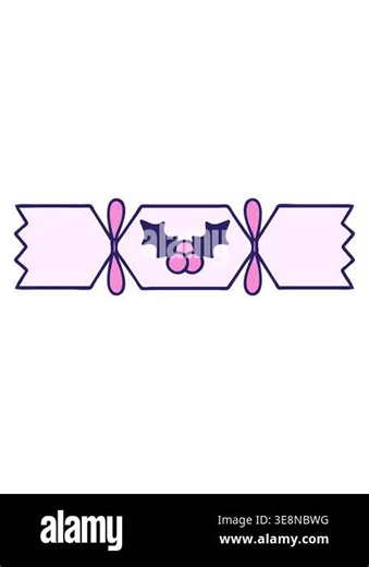 shivering motion animation of cute cartoon of a christmas cracker Stock Video Footage - Alamy