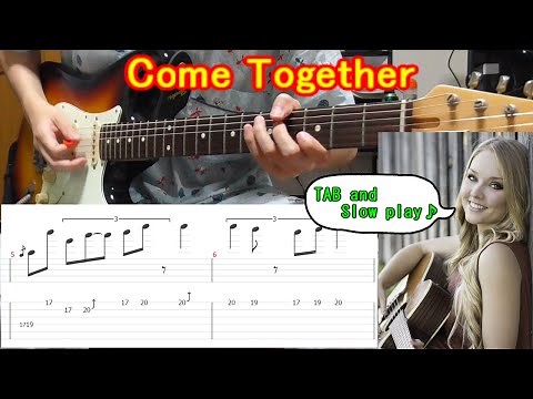 【TAB】Come Together (Guitar solo) / Lesson - How to play