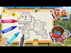 🎨고고컬러링🎨 렉스 색칠하기 | 고고색칠놀이 | 🌈알록달록 | gogo coloring | color painting | 고고다이노 | gogodino