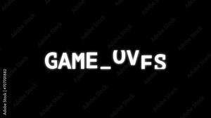 GAME OVER animation Animated characters with glowing effect on a black background. Video game screen with GAME OVER message
