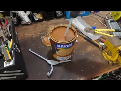 How To Make a Drill Powered Paint Mixer from a Plastic Clothes Hanger