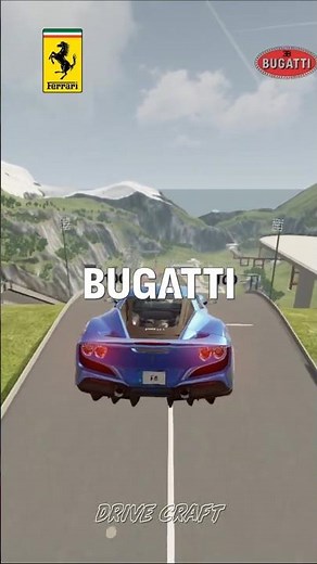 F8 FERRARI vs BUGATTI Veyron _ BeamNG.Drive #shorts