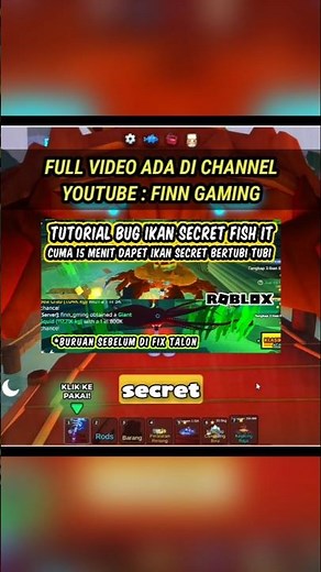 cara mudah dapat ikan secret di fish it roblox trik dapat ikan sikrit fish it roblox #roblox #shorts