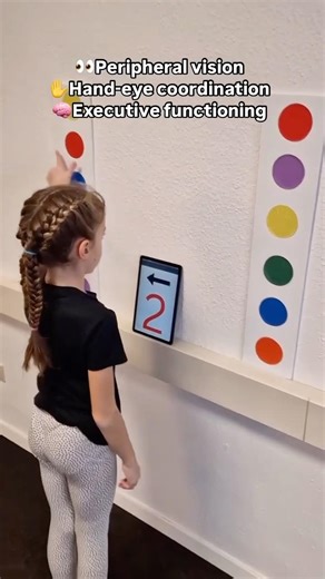 Excellent drill to enhance peripheral vision, hand-eye coordination, and executive functioning 👀✋🧠