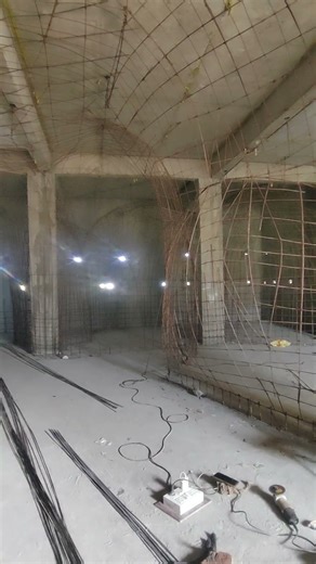 ferrocement work making a mountain caves