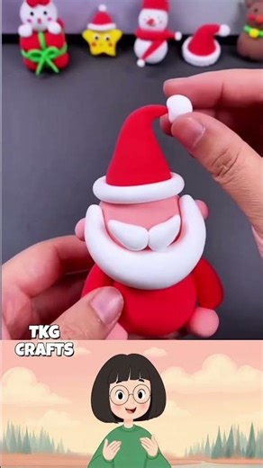 DIY Clay Santa Claus | Easy Christmas Craft Tutorial CLAY SANTA #christmas #cristmasdecor #craft